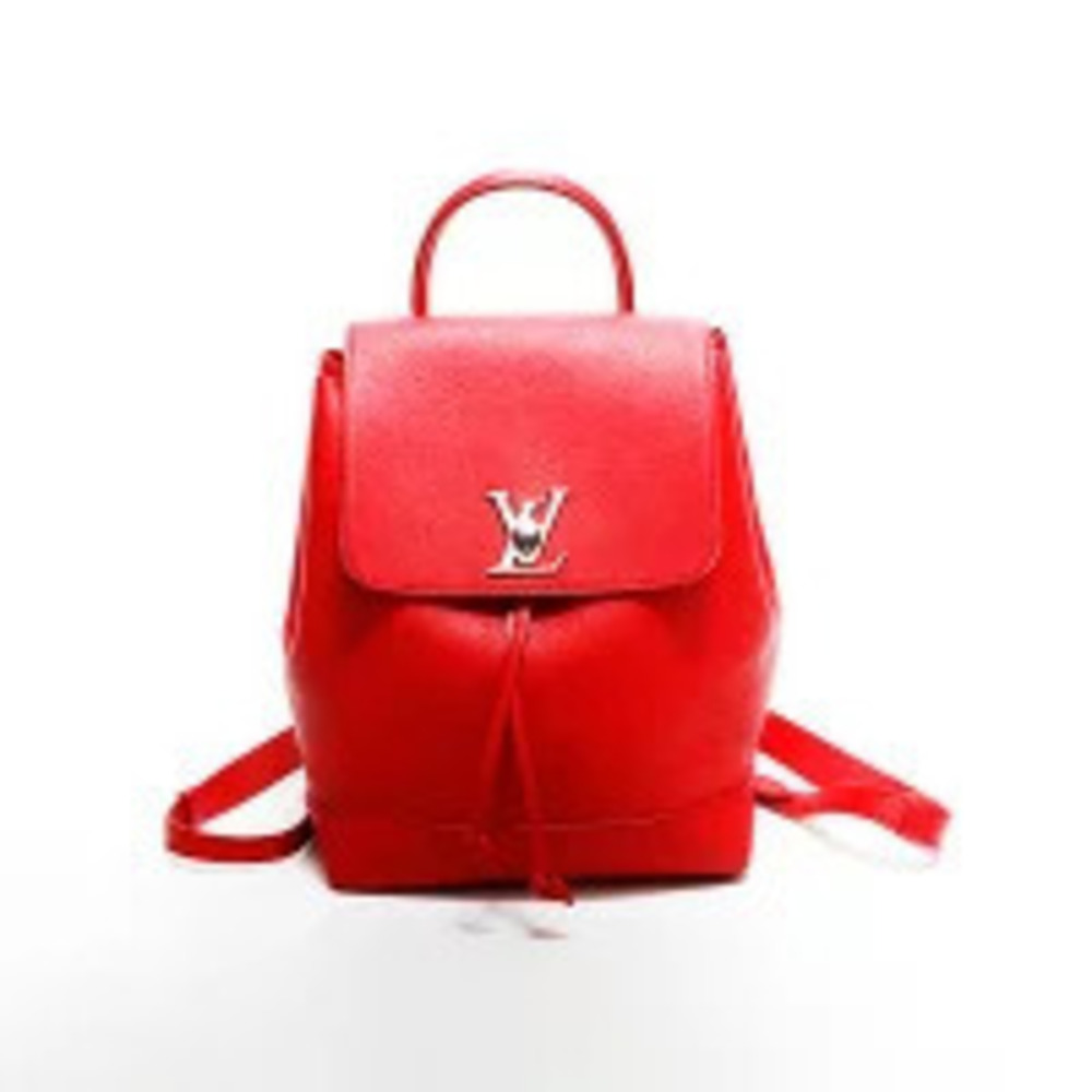 Louis Vuitton Lockme Taurillon Leather Backpack Daypack Red
